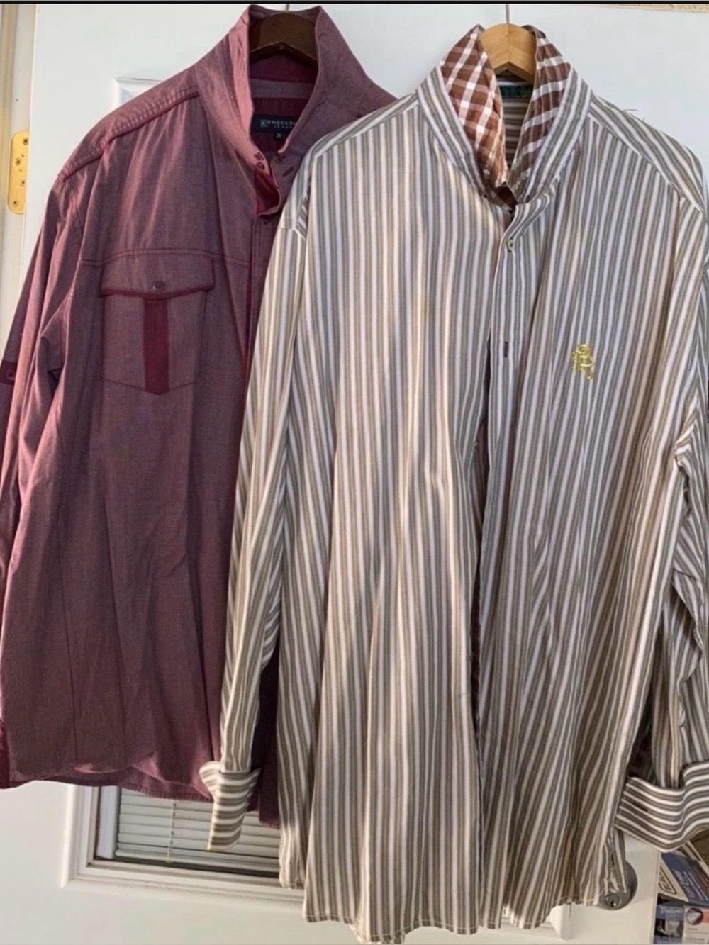 Bundle (2) Mens Knockout Jeans 2X Rocawear 3XL Long Sleeve Button Up Shirts